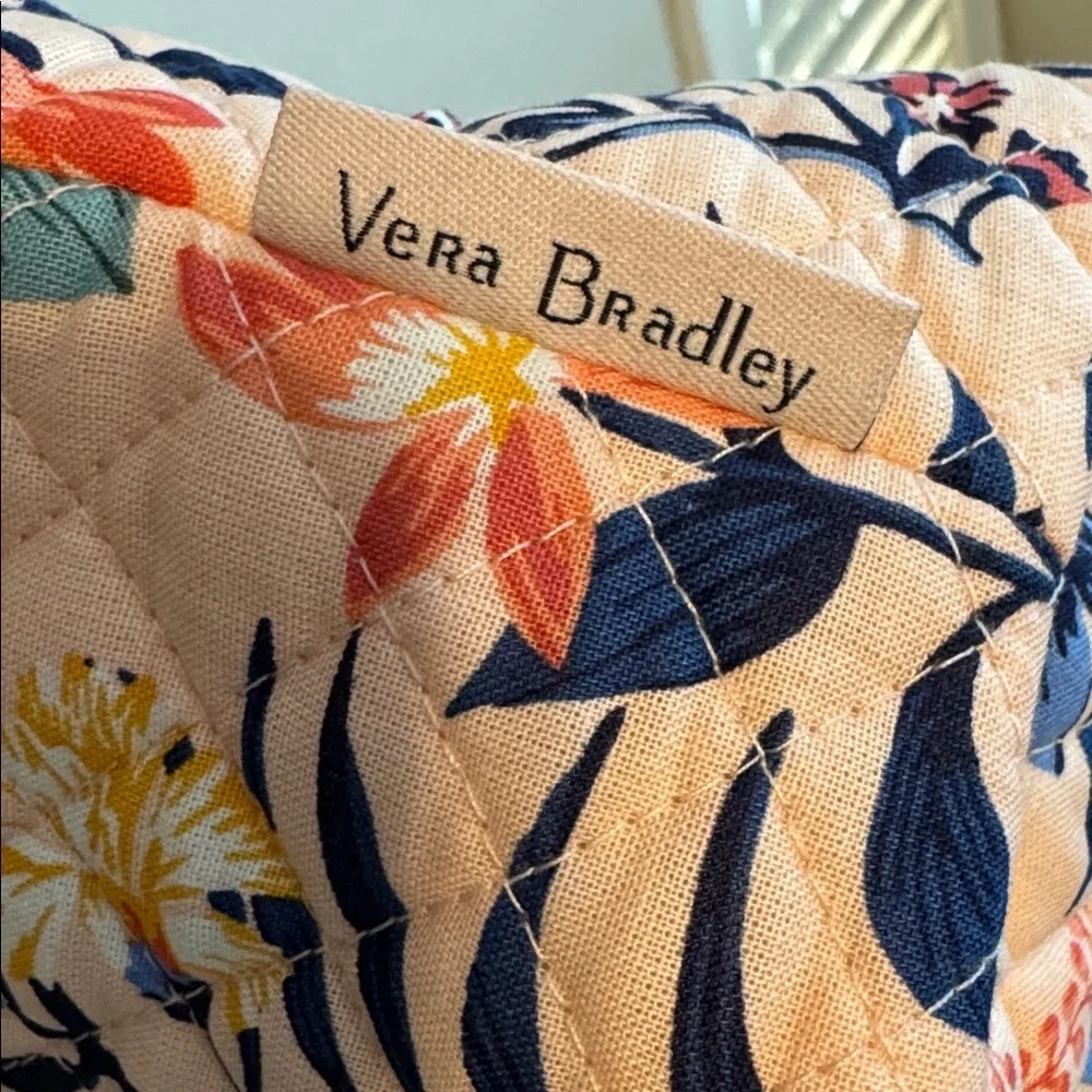 Vera Bradley Quilted Tote Bag in Paradise Coral